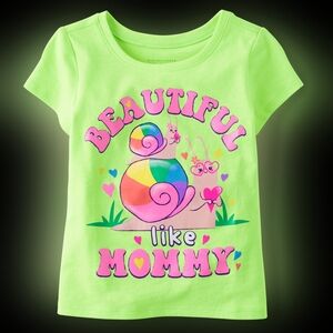 Baby And Toddler Girls Beautiful Like Mommy Graphic Tee NWT